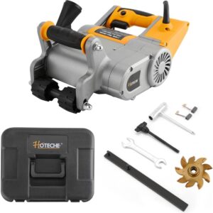 Hoteche 1100W Grabenfräse | Kupferdrahtmotor, Anti - Selbstrast - Schalter, 2200RPM, Mit 35mm Diamant - Schneideblatt, in Blow - Mold - Kiste