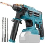 Ecarke Bohrhammer für Makita 18V Akku, SDS-Plus Hammer Drills, 4 Betriebsarten 1500RPM/4500 BPM Bürstenloser Schlagbohrmaschine mit 360°-Drehgriff und 4 Bits (ohne Akku)
