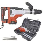 Matrix Profi Abbruchhammer Stemmhammer Schlaghammer Meißelhammer Betonhammer SDS Max EDH 1700-2 | 1700W | 40J | 11kg | 2100bpm | regulierbare Geschwindigkeit | inkl. Spitzmeißel, Flachmeißel im Koffer
