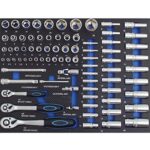 TRUTZHOLM Profi Werkstattwagen Einlagen Werkzeugeinlage in verschiedenen Ausführungen aus Schaumstoff 520x400mm (Steckschlüssel-Set)