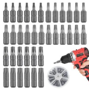 42 Stück Bit Set Torx, 1/4"" Sechseckiger Griff Antrieb Werkzeug Bitsatz S2 Stahl Vernickeln der Oberflächefür Schrauberbits Torx Bit für Akkuschrauber