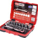 KS Tools 918.3050 1/4" + 11 mm Durchgangs-Steckschlüssel- und Bit-Satz, 31-tlg