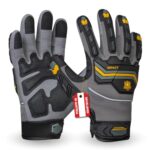 G4P Anti Shock Prime – Mechaniker-Arbeitshandschuhe mit TPR-Stoßschutz, 1 Paar, Touchscreen-fähig, verstärkte Daumen-Zeigefinger-Zone, verstellbarer Klettverschluss, Gr. L (Gr. 9)