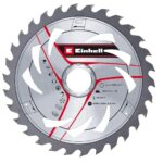 Original Einhell Kreissägeblatt 190x30 (Sägen-Zubehör, Ø 190 mm, Aufnahme 30 mm, 30 geschränkte Zähne, Schnittbreite 2,0 mm, hartmetallbestückt, für Handkreissägen)
