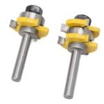 2PC / Set 8MM Schaftfräser Holzschnitzerei Zunge & amp; Groove Joint Assembly T-Nut-Holzschneidewerkzeug