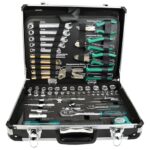 Brüder Mannesmann Werkzeugkoffer, 160-teilig - Werkzeugset mit Werkzeug aus Chrom-Vanadium-Stahl - inkl. Schraubendreher, Zangen, Ratschen, Hammer, Säge, Stecknüsse & Bits | M29078