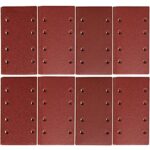 STEBRUAM 48tlg Schleifblatt Set 93 x 185 mm Körnung 40/60/80/120/180/240/320/400,8 Löcher verschiedene Zubehör Materialien für Schwingschleifer