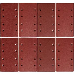 STEBRUAM 48tlg Schleifblatt Set 93 x 185 mm Körnung 40/60/80/120/180/240/320/400,8 Löcher verschiedene Zubehör Materialien für Schwingschleifer