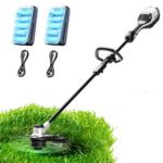 Litheli Akku Rasentrimmer 2x20V, 35cm, Akku Trimmer Garten mit Bürstenlosem Motor, 2x10000mAH Mobiler Batterien, Schneller Fadenwechsel, Geeignet für Rasenschneiden Rasenpflege und Hof, Rasentrimmer