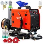 Weldman SET Weldman™ MICRO MIG 200 MIG/MAG Inverter Schweißgerät 200Amp Schweißmaschine 3in1 FLUX MMA ROT