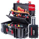 Wiha Werkzeug Set Elektriker Competence XXL II I Elektriker Werkzeugkoffer 112-teilig I VDE isolierte Werkzeuge I robuster Trolleykoffer I ideal für den Profi-Einsatz (42069)