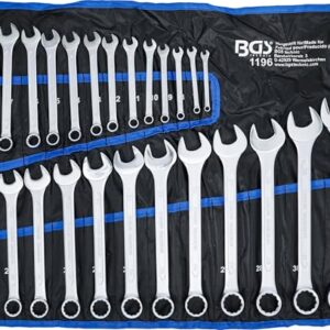BGS 1196 | Maul-Ringschlüssel-Satz | 25-tlg. | SW 6 - 32 mm | inkl. Tetron-Rolltasche | Gabelringschlüssel