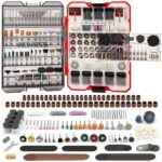 EZUVITA Multifunktionswerkzeug Zubehör Set 618 tlg. Drehwerkzeug Mehrzweck Zubehörset Zubehörsatz für Rotationswerkzeug zum Polieren, Schleifen, Schneiden, Bohren, Gravieren und Entgraten (Rot)