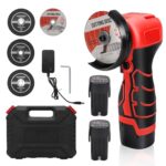 Akku Winkelschleifer, 16.8V Mini Winkelschleifer mit 2 x Batterien 2000mah, 76MM, 28000rpm, Mini Akku Flex mit 3 Trennscheiben, zum Schneiden, Polieren und Schärfen