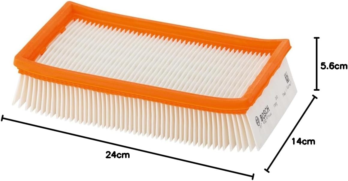 BOSCH Flachfaltenfilter, Zellulose, 6150 cm², 240 x 140 x 56 mm, 2607432033 – Bild 5
