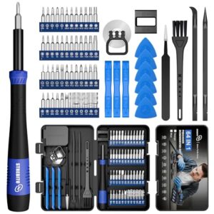 STREBITO feinmechaniker schraubendreher set,64-teilig mit Hex Pentalobe,Mini schraubenzieher magnetisierten Bits für Computer, PC, Laptop, MacBook, Tablet, Telefon, Spielkonsolen, Controller, Brillen