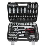 Faankiton 108TLG Steckschlüsselsatz, Ratschenkasten 1/2" 1/4" Zoll Steckschlüssel und Bitsatz Ratschen Set, Steckschlüssel Set, Ratschen- und Steckschlüssel-Set Knarrenkasten Ratschenkasten Nusskasten