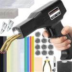 HYHJMISTY 220W Kunststoff Schweißgerät, 2-in-1 Kunststoff Schweißen Maschine mit 800PCS Schweißnägeln (6 Modellen), Auto Stoßstange Reparatur Set mit 56 Schweißstäben, Schwarz