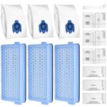 Zubehörset Filter für Miele Staubsauger [Compact C1&C2, Complete C2&C3, S8340], 3 GN Staubsaugerbeutel+3 HEPA Filter+6 Mikrofilter, Ersatzteile Staubsaugerfilter Zubehör für Miele Serie
