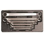 BGS 2268 | Doppel-Ringschlüssel-Satz mit E-Profil-Ringköpfen | 6-tlg. | SW E6 x E8 - E20 x E24 | gerade Form