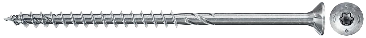 fischer PowerFast II PTF 4,5 x 40, Spanplattenschraube (200 Stk.) mit Vollgewinde, Pan Head mit Innenstern, Schraube für Holzverarbeitung, reduziert Einschraubwiderstand & Einschraubzeit – Bild 3