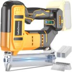 18GA Akku-Brad-Nagler für Dewalt 20V Akku, 2 in 1 Elektrische Nagelpistole/Heftpistole mit 1000 Nägeln & 1000 Heftklammern, Batteriebetriebene Nagelpistole für Heimwerker, Holzbearbeitung (Keine