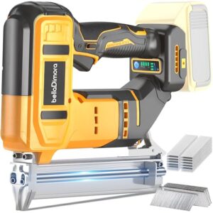 18GA Akku-Brad-Nagler für Dewalt 20V Akku, 2 in 1 Elektrische Nagelpistole/Heftpistole mit 1000 Nägeln & 1000 Heftklammern, Batteriebetriebene Nagelpistole für Heimwerker, Holzbearbeitung (Keine