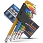 STONE REEF Innensechskantschlüssel Set 13tlg. [inkl. Kugelkopf] - 1,27-10mm Sechskant Multicolour Satz, Sechskantschlüssel Set für Handwerker, Winkelschlüsselsatz