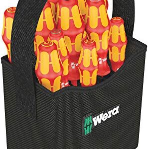 Wera Schraubendreher Set im textilen Köcher Kraftform 2go 100, 11-teilig, 1 Stück, 05004310001