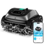 WYBOT C1 pool robot with battery Intelligent route planning, fully automatic pool cleaner floor, waterline, and wall cleaning, powerful triple motor runs for 150 minutes, 150 ㎡-Grau
