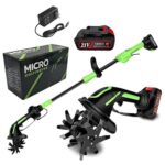 Akku Gartenfräse, Bodenhacke Elektrisch Gartenfräse Motorhacke für Auflockern, Bearbeiten und Kompostieren