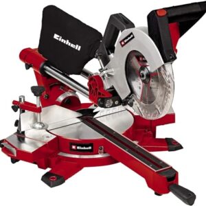 Einhell Zug-Kapp-Gehrungssäge TE-SM 2131 Dual (1600 W, max. 65 mm x 310 mm Schnitttiefe/-breite, Ø 210 mm Sägeblatt, beidseitig neigbarer Sägekopf, Zugfunktion, Laser)