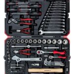 GEDORE red Steckschlüsselsatz, 100-teilig, Mit Umschaltknarre, Ratsche, Steckschlüssel und Bitsatz, Hammer, Ringmaulschlüssel und Zangen