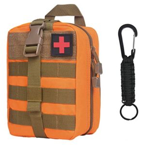 flintronic Erste Hilfe Taktische Hüfttaschen, Militär Kompakt Gürteltasche Multifunktional Bauchtasche Tasche Beutel für Camping Wandern Radfahren Klettern und Reisen Mit Karabiner