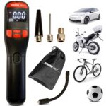 STREND PRO Mini Kompressor 10Bar | Akku Luftpumpe Auto 150PSI | LED | AUTOSTOP | Mobiler Mehrzweckkompressor - Fahrrad Pumpe, Autoreifen Akku Kompressor tragbar, Elektrische Ballpumpe | Luftkompressor