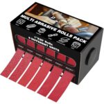 6 Rollen Schleifpapier Rolle, 25mm x 6 m Schleifleinen 80/120/240/320/400/600 körnung Schmirgelleinen Rolle, Schmirgelpapier für Holz, Metall, Möbel, Farbe, Trockenbau