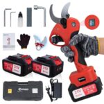Professionelle Elektrische Gartenschere丨40 mm Akku Grtenschere, 2x3000mAh Lithium-Wiederaufladbar Akku 6-8 Arbeitsstunden, Astschere, Rebschere, Baumschere, Rosenschere