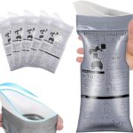 2XK-NOV 12 Stück Einweg-Urinbeutel für Unterwegs, Mobile Notfalltoilette im Auto, 700 ml Gel-Urinbeutel für Camping Toiletten, Reisen, Stau, Erbrochene Beutel, Reisetoilette für Männer, Frauen, Kinder
