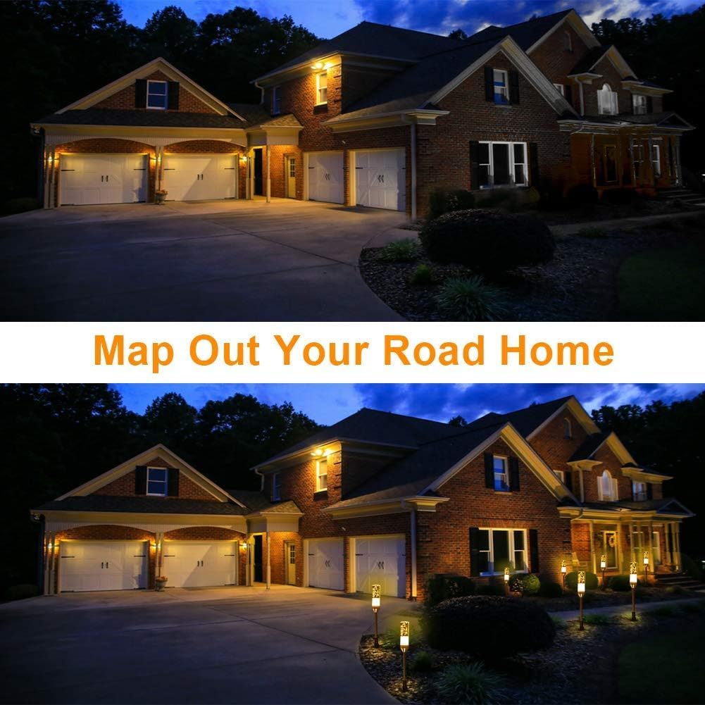 ECOWHO 6er Set Warmweiß LED Gartenleuchtung mit Erdspieß IP65 Wasserdicht Gartenstrahler mit Strom, Erweiterbar Gartenleuchte mit Kabel, Gartenlampe außen für Outdoor Garten Rasen Hof – Bild 5