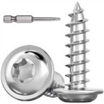 Dayalo 30 Stück Blechschrauben Torx M4 x 16mm, Blechschrauben Edelstahl A2 V2A, Linsenkopfschrauben Holz, Selbstschneidende Schrauben mit Scheibe, mit Schraubendreher Bit, Vollgewinde