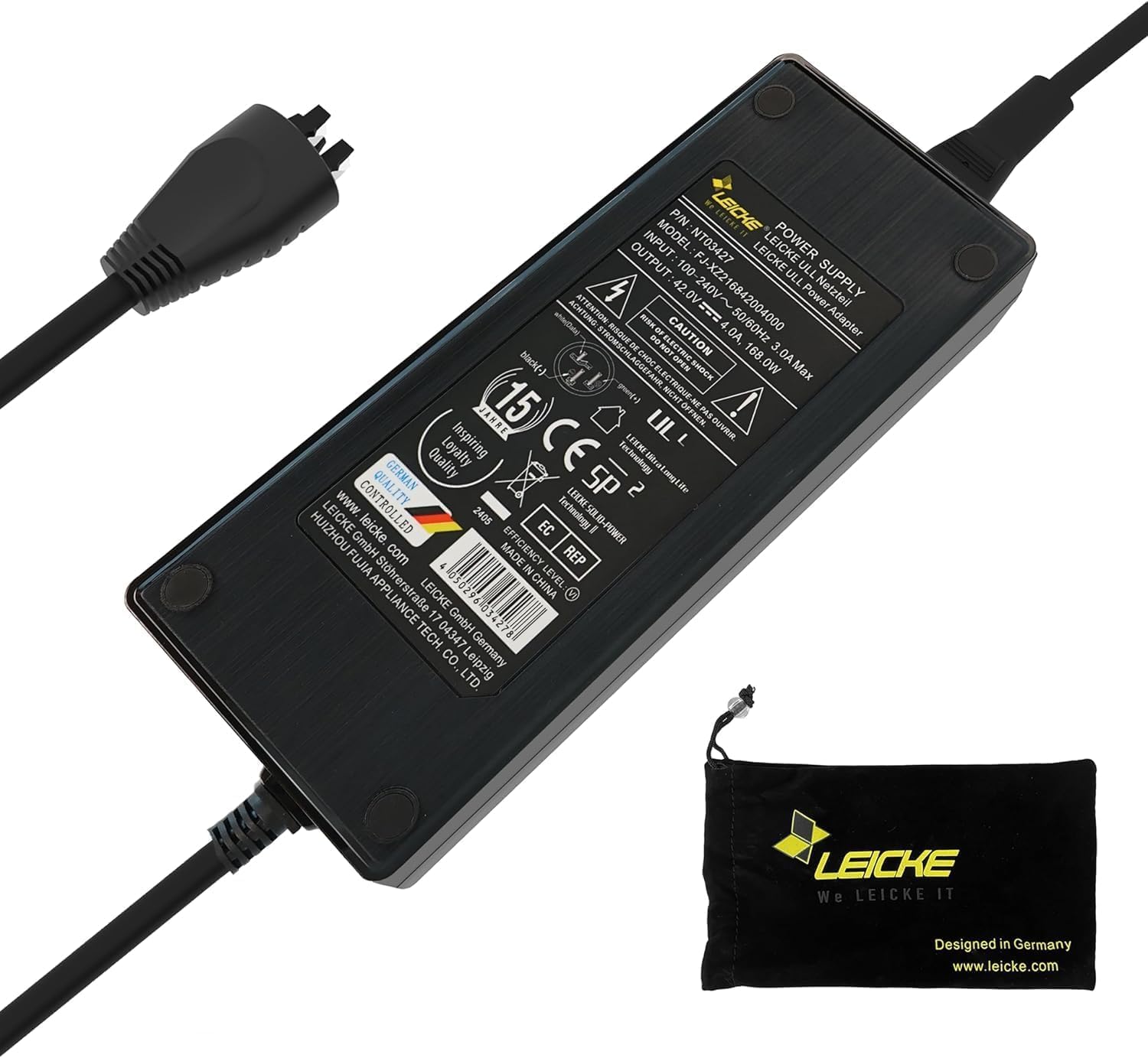 LEICKE Netzteil für Bosch e Bike Ladegerät 36V 4A 42V 4A Bosch Active Performance Line E-Bike Akku mit Active Line Plus Cargo CX(0275007907) – Bild 4