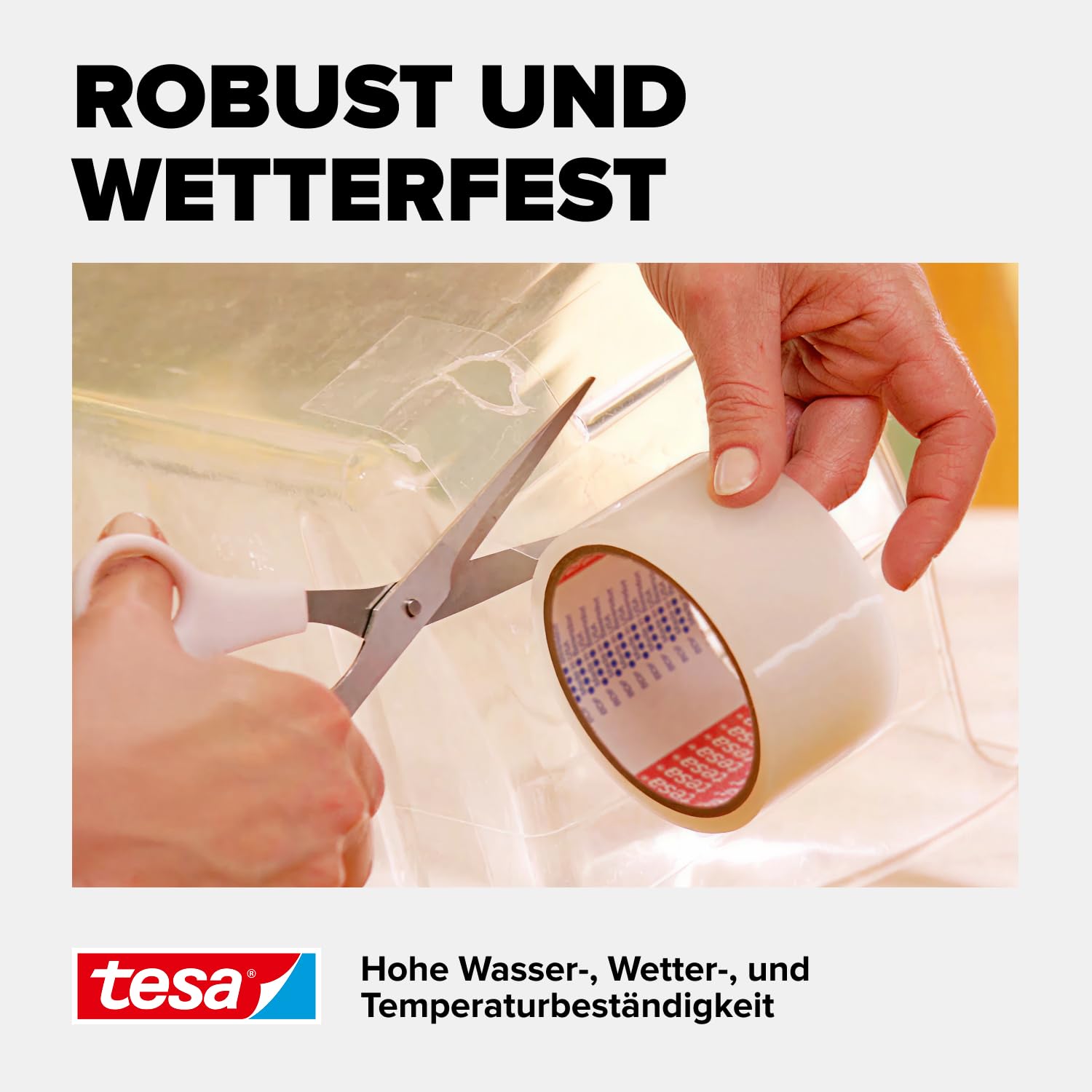 tesa extra Power Reparaturband transparent, selbstklebend, für Haushaltsreparaturen, 10m x 50mm – Bild 5