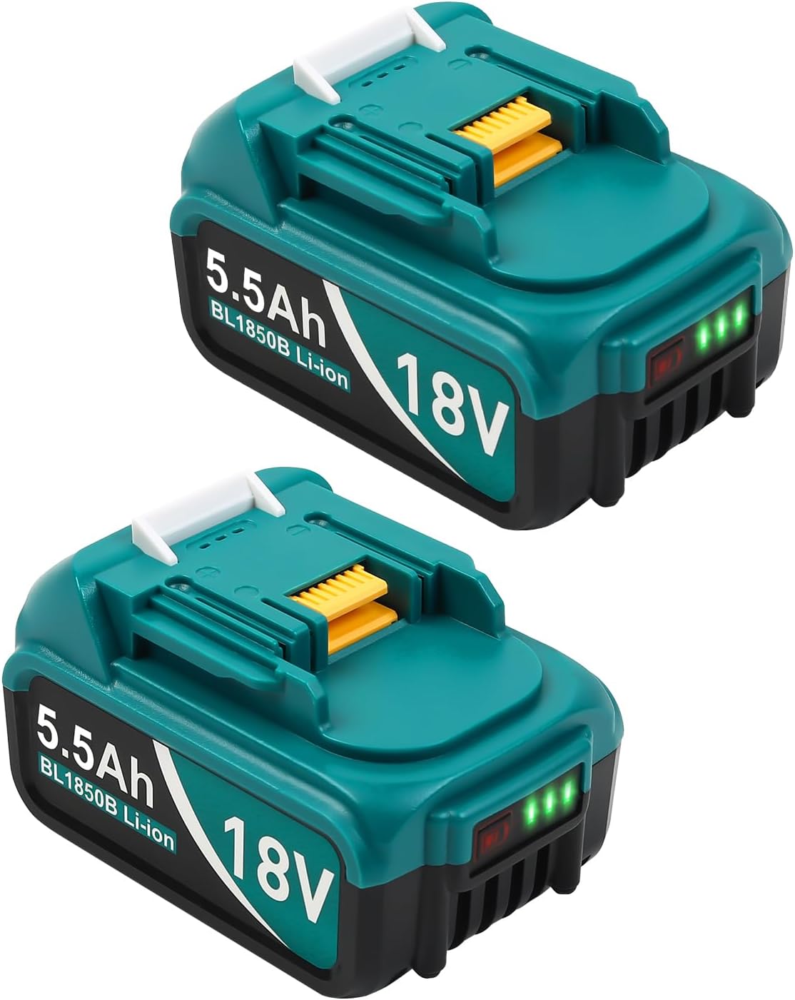 5500mAh 18 V Li-Ion Ersatzakku BL 1855B BL1860B BL1860 BL1850B BL1850 BL1840 BL1830 BL1815(2 Stück)