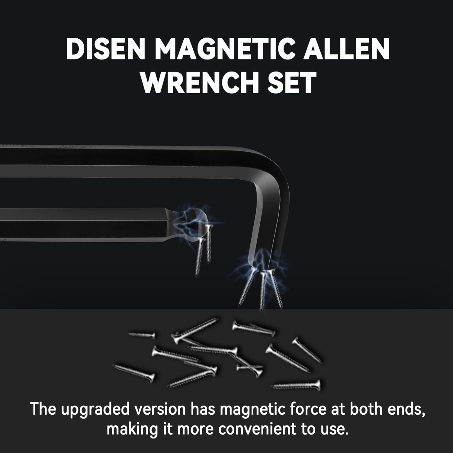 DISEN 22-teilig Innensechskant-Schlüssel-Set,13-tlg mit Kugelkopf, Innensechskant LANG, 1,27 bis 10 mm & 9 Stück TORX Innensechskant Satz T10-T50 Langarm Sternschlüssel Satz Chrom Vanadium Stahl – Bild 2