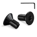 20 Stück Senkkopfschrauben M3 x 6 mm Innensechskant Antrieb Schwarze Schrauben Edelstahl A2 V2A Senkschrauben Vollgewinde mit Innensechskantschlussel