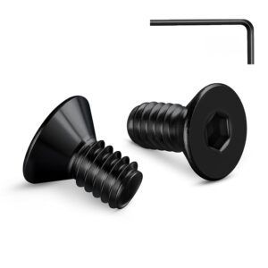 20 Stück Senkkopfschrauben M4 x 8 mm Innensechskant Antrieb Schwarze Schrauben Edelstahl A2 V2A Senkschrauben Vollgewinde mit Innensechskantschlussel