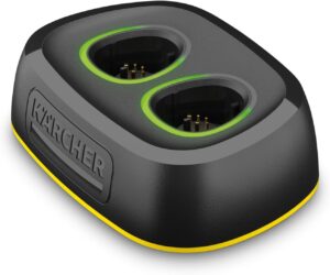 Kärcher Schnellladegerät Fast Charger Duo Battery Power 4 V, max. Ladestrom: 2 x 2,5 A, LED-Anzeige, Ladezeit für 2 Akkus: 50 min für 80%, 70 min für 100 4 V Battery Power-Geräte