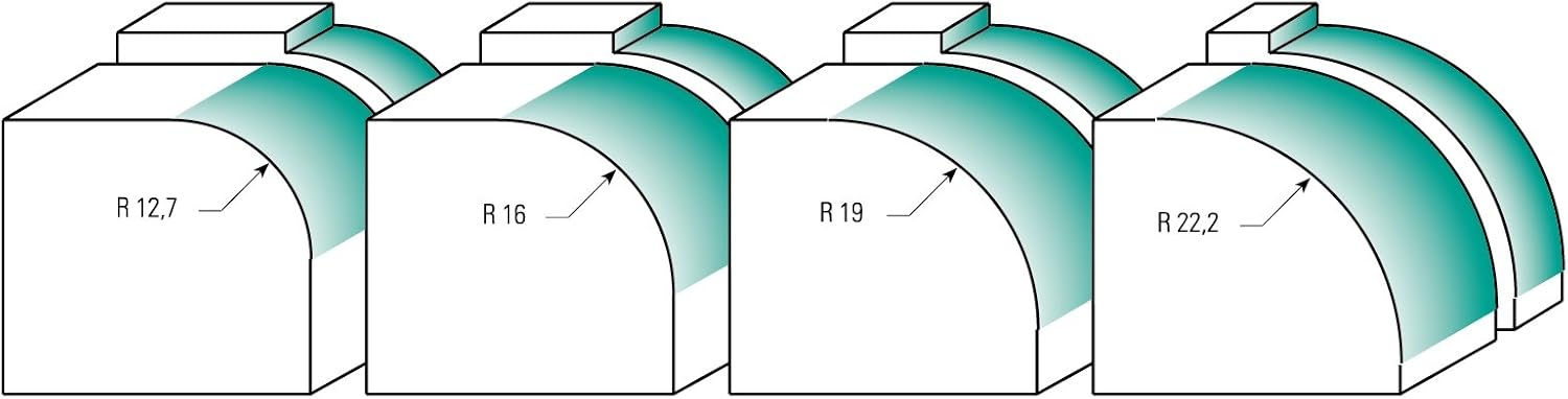 ENT 14386 Abrundfräser HW, Schaft (S) 12 mm, Durchmesser (D) 57,1 mm, NL 28,6 mm, R 22,2 mm, SL 45 mm, mit Kugellager – Bild 3