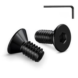 20 Stück Senkkopfschrauben M3 x 12 mm Innensechskant Antrieb Schwarze Schrauben Edelstahl A2 V2A Senkschrauben Vollgewinde mit Innensechskantschlussel