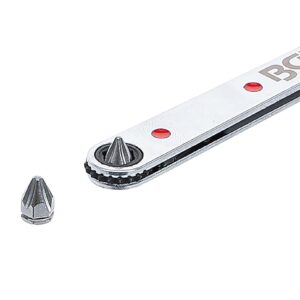 BGS 115 | Spezial-Bitknarre, ultra dünn | Abtrieb Innensechskant 6,3 mm (1/4") | inkl. 4 Spezial-Bits